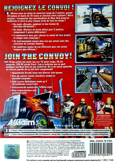 18 Wheeler : American Pro Trucker — Box back