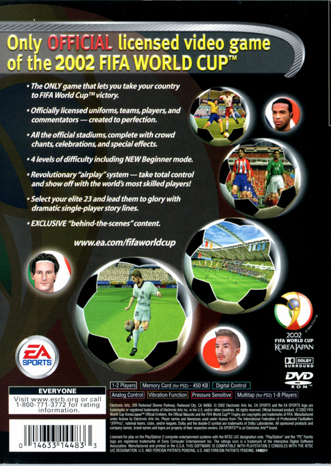 2002 FIFA World Cup Korea Japan — Box back
