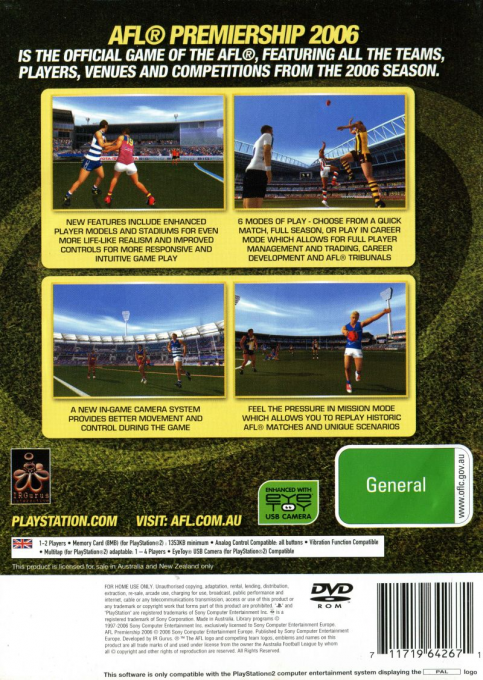 AFL Premiership 2006 — Box back