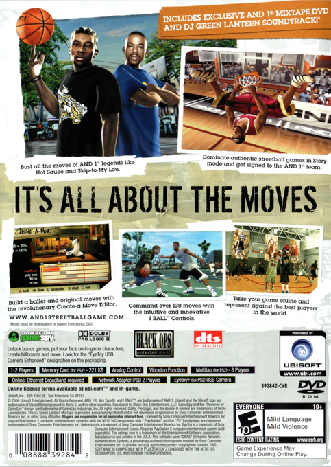 AND 1 Streetball — Box back