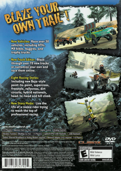 ATV Offroad Fury 4 — Box back