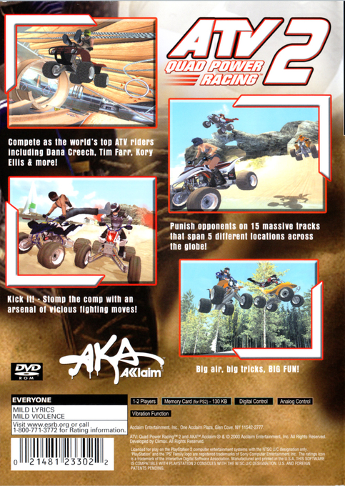 ATV : Quad Power Racing 2 — Box back