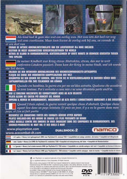 Ace Combat : Distant Thunder — Box back