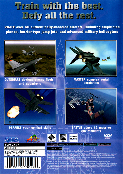 Aero Elite : Combat Academy — Box back
