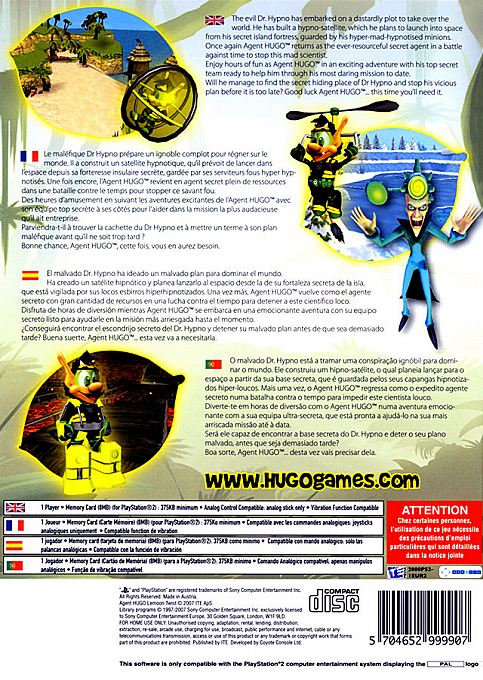 Agent Hugo : Lemoon Twist — Box back