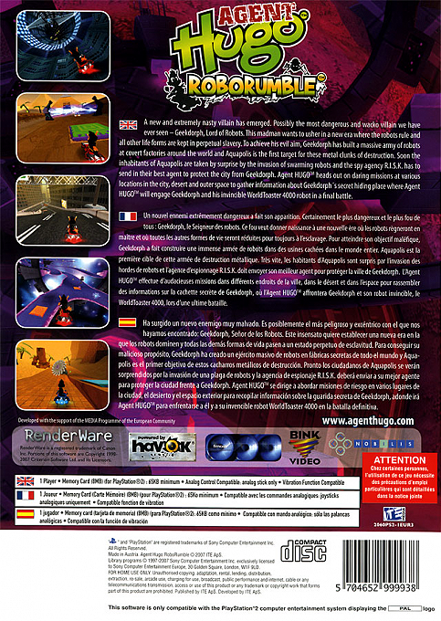 Agent Hugo : RoboRumble — Box back
