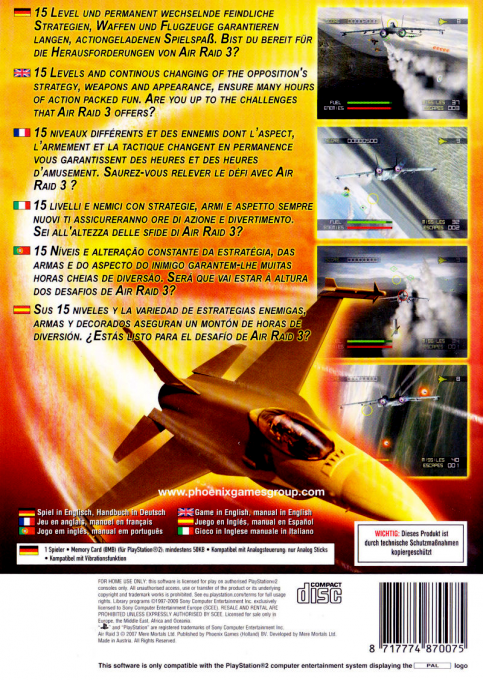 Air Raid 3 — Box back