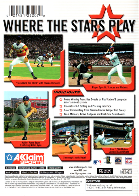 All-Star Baseball 2002 — Box back