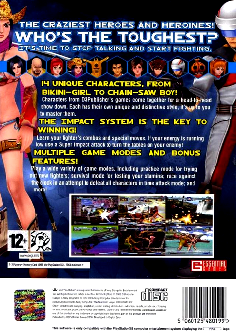 All-Star Fighters — Box back