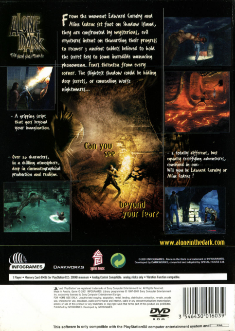 Alone in the Dark : The New Nightmare — Box back