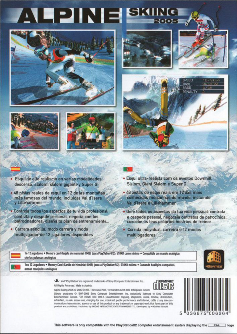 Alpine Skiing 2005 — Box back