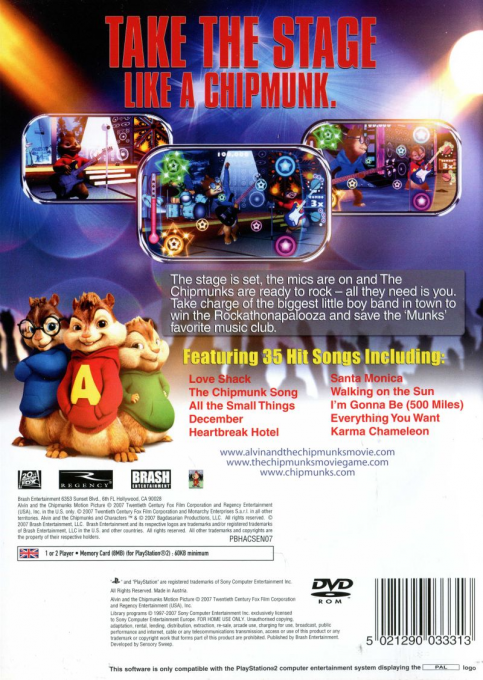 Alvin and the Chipmunks — Box back