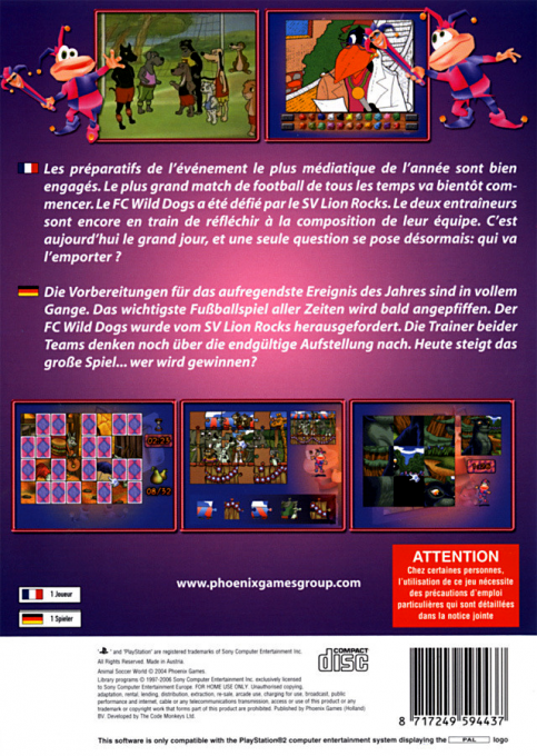 Animal Soccer World — Box back