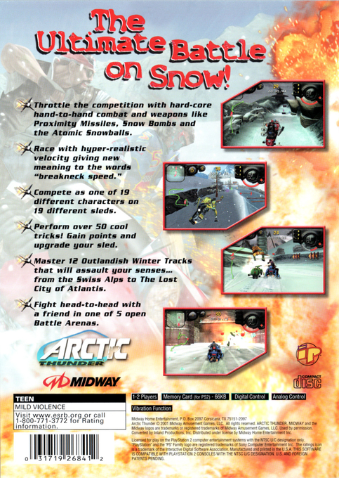 Arctic Thunder — Box back