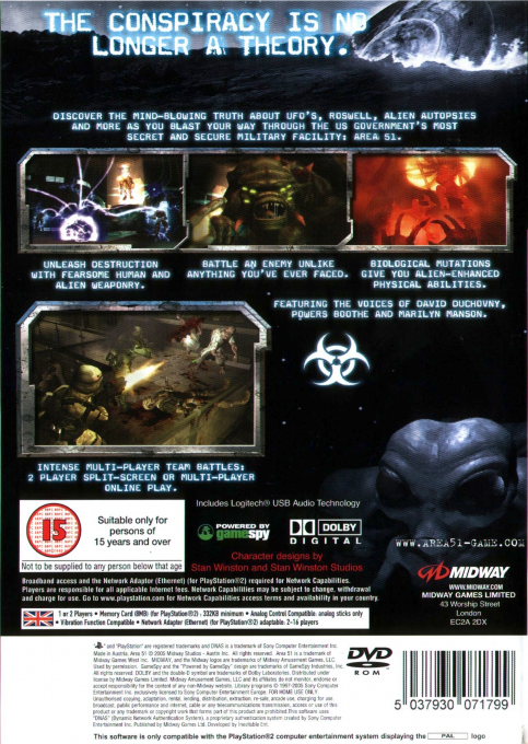 Area 51 — Box back