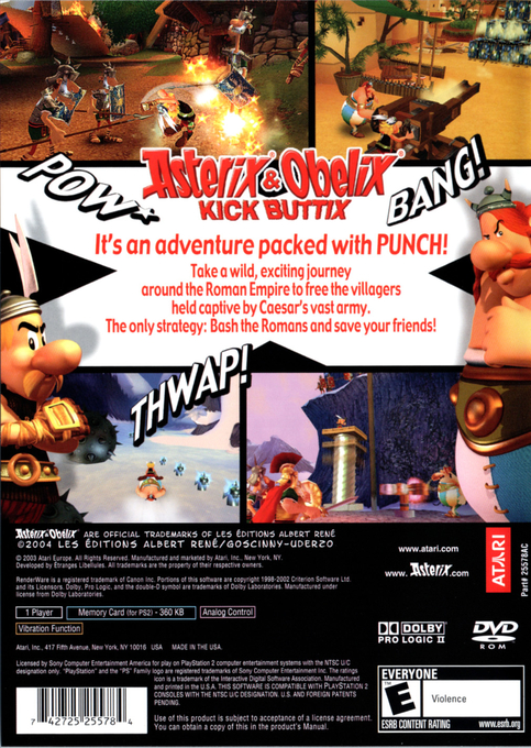 Asterix & Obelix : Kick Buttix — Box back