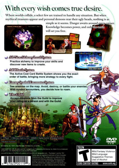 Atelier Iris 3 : Grand Phantasm — Box back