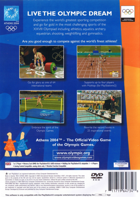 Athens 2004 — Box back