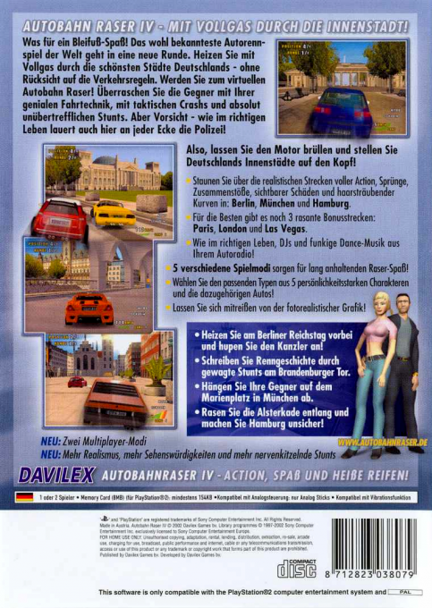 Autobahn Raser 4 — Box back