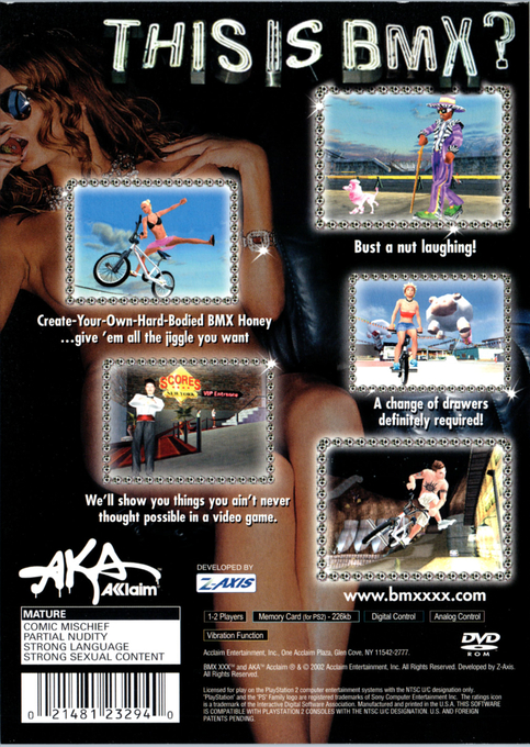 BMX XXX — Box back