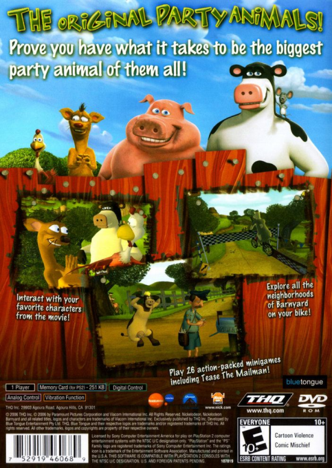 Barnyard — Box back