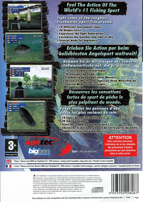 Bass Master Fishing — Box back
