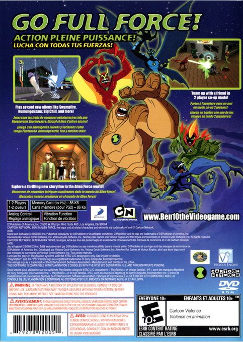 Ben 10 : Alien Force — Box back