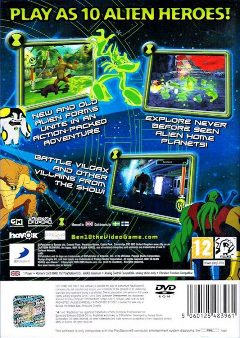 Ben 10 : Alien Force, Vilgax Attacks — Box back