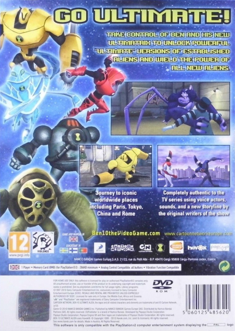 Ben 10 : Ultimate Alien, Cosmic Destruction — Box back