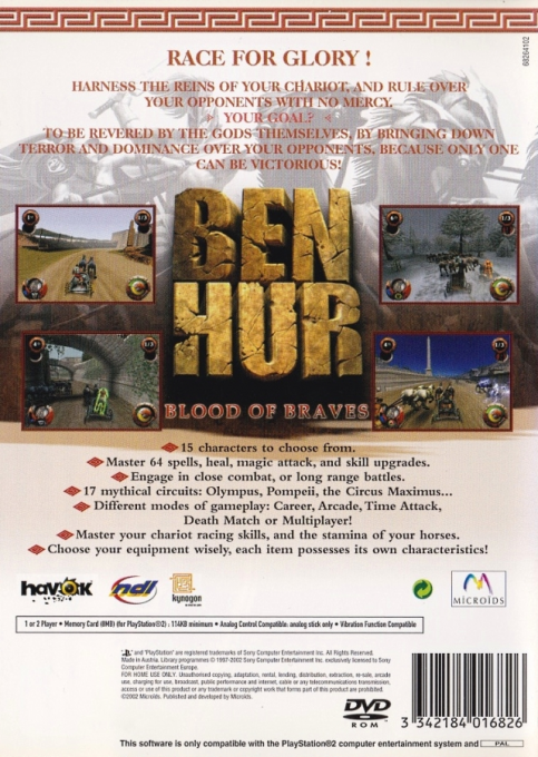 Ben Hur : Blood of Braves — Box back