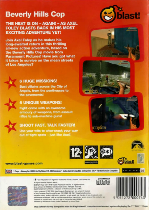 Beverly Hills Cop — Box back