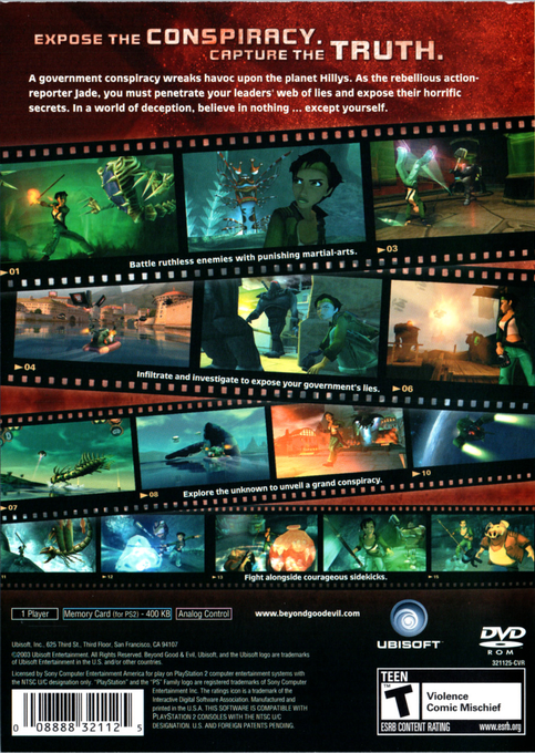 Beyond Good & Evil — Box back