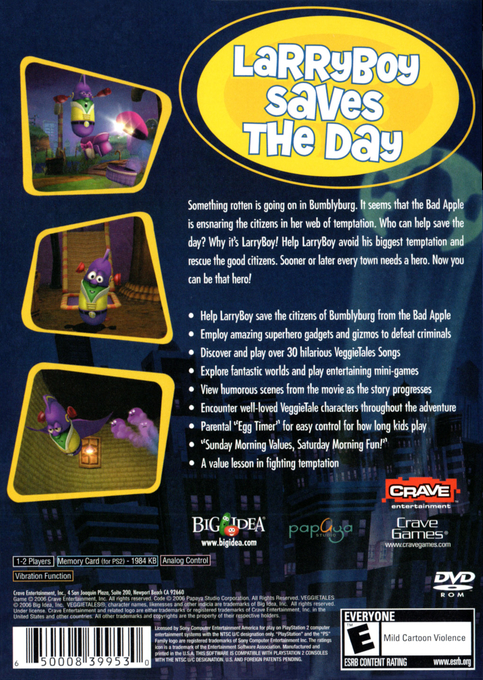 Big Idea's VeggieTales : LarryBoy and the Bad Apple — Box back