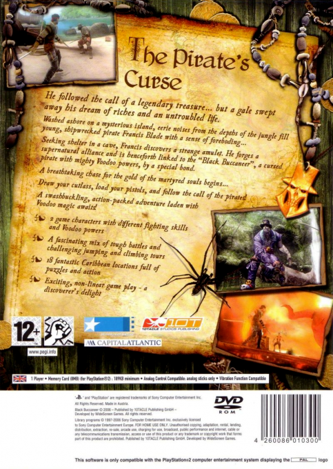 Black Buccaneer — Box back