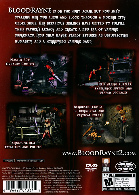 BloodRayne 2 — Box back