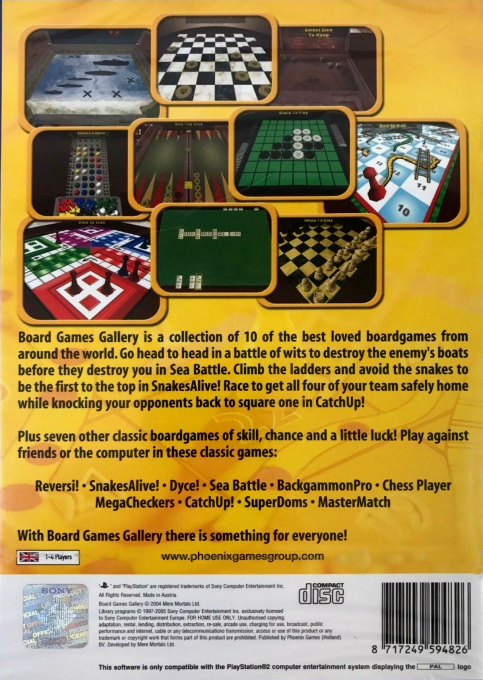 Board Games Gallery — Box back