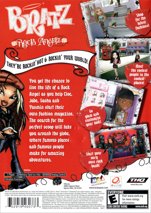 Bratz : Rock Angelz — Box back