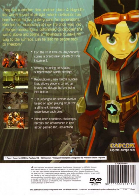 Breath of Fire : Dragon Quarter — Box back