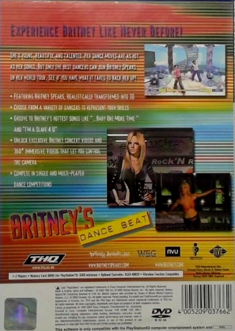 Britney's Dance Beat — Box back