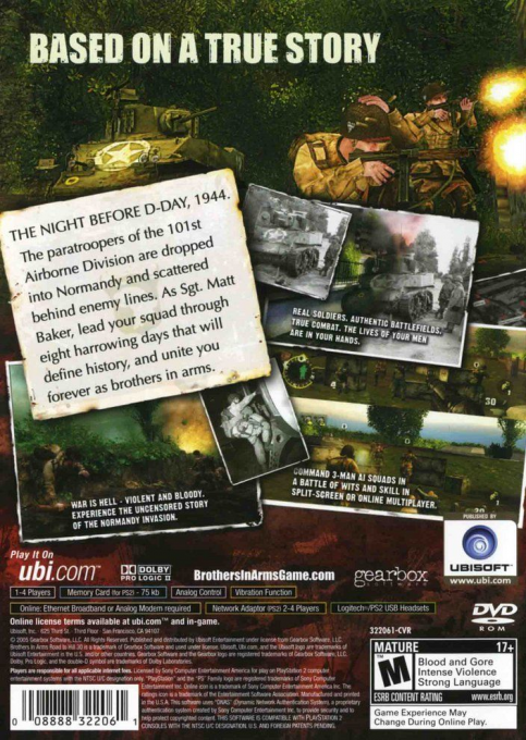 Brothers in Arms : Road to Hill 30 — Box back
