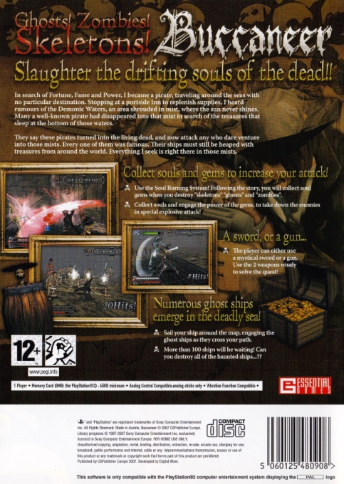 Buccaneer — Box back
