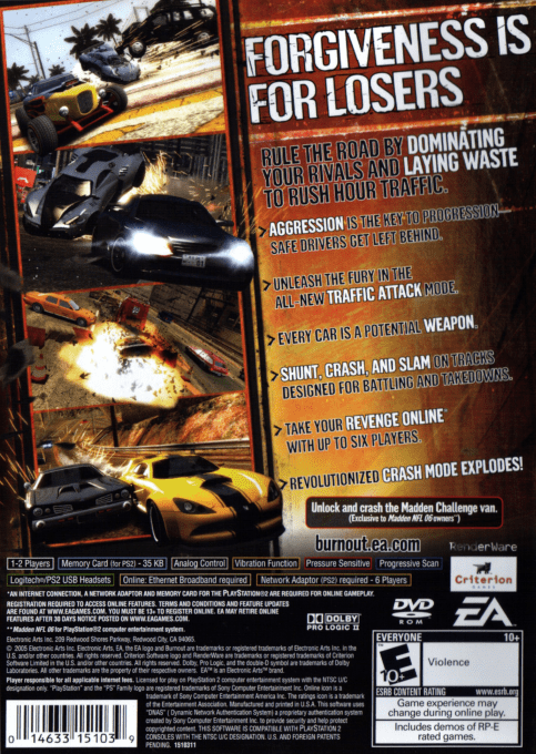 Burnout Revenge — Box back