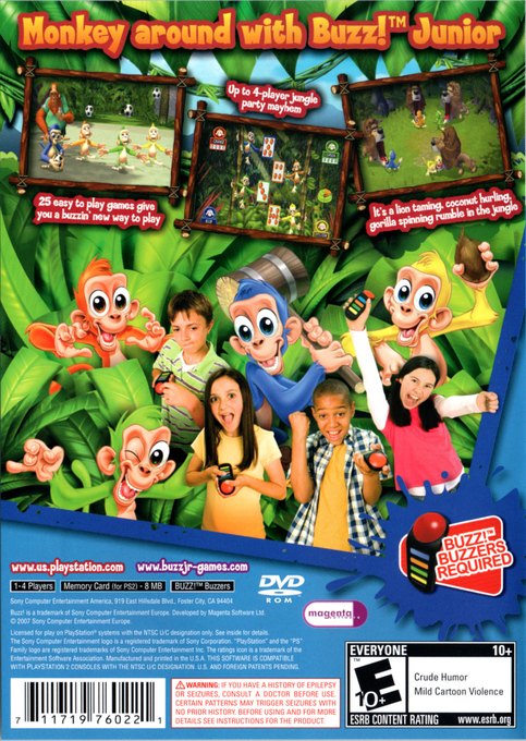 Buzz! Junior : Jungle Party — Box back