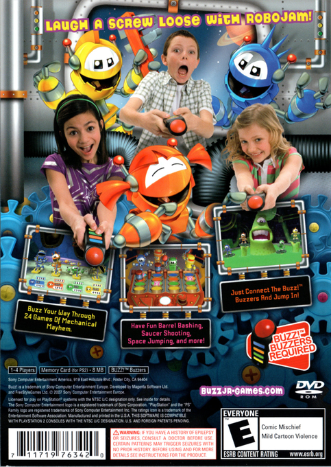Buzz! Junior : RoboJam — Box back