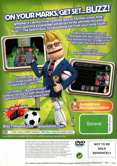 Buzz! The Sports Quiz — Box back