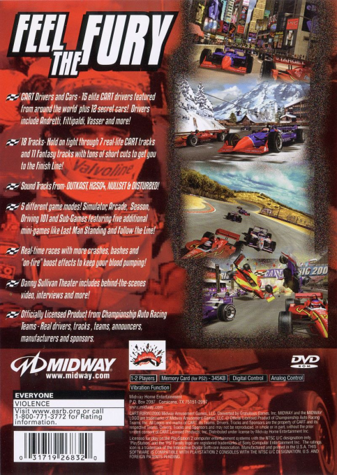 CART Fury : Championship Racing — Box back