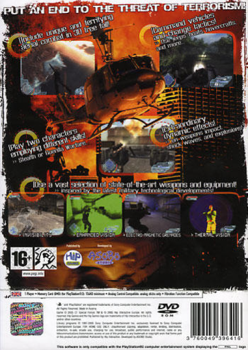 CT Special Forces : Fire for Effect — Box back