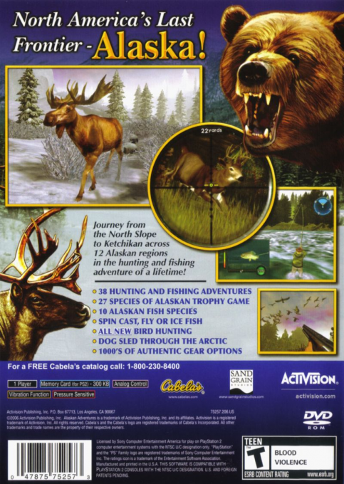 Cabela's Alaskan Adventures — Box back