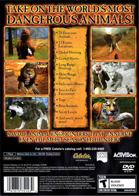 Cabela's Dangerous Hunts 2 — Box back