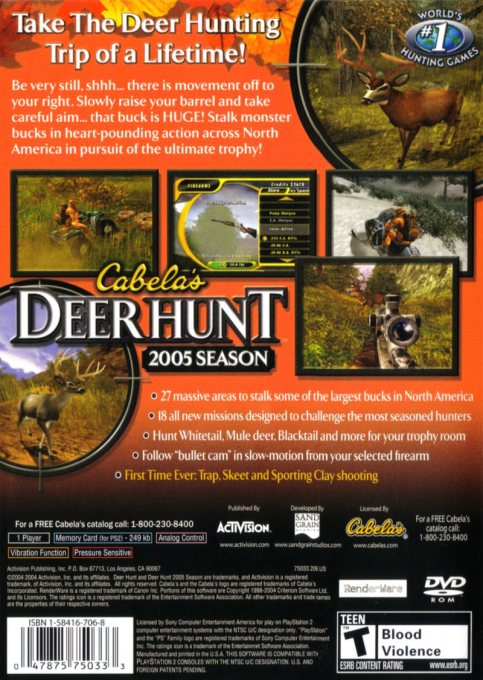 Cabela's Deer Hunt : 2005 Season — Box back